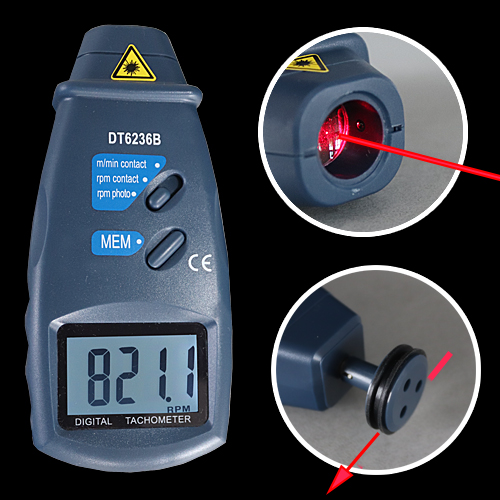 Digital Laser Umdrehungsmesser Tachometer Drehzahlmesser Kontaktmessung x 